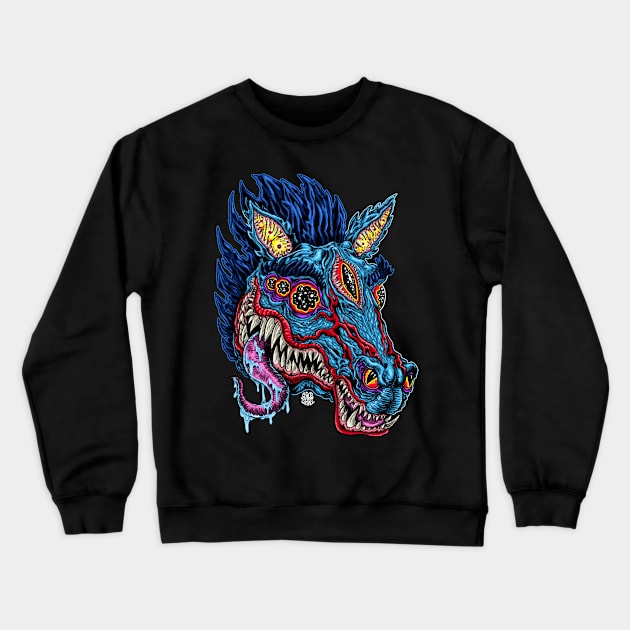 Monster Stallion Crewneck Sweatshirt by Robisrael